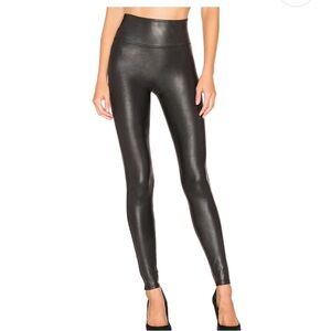 Spanx Faux Leather Leggings Black Sz Medium